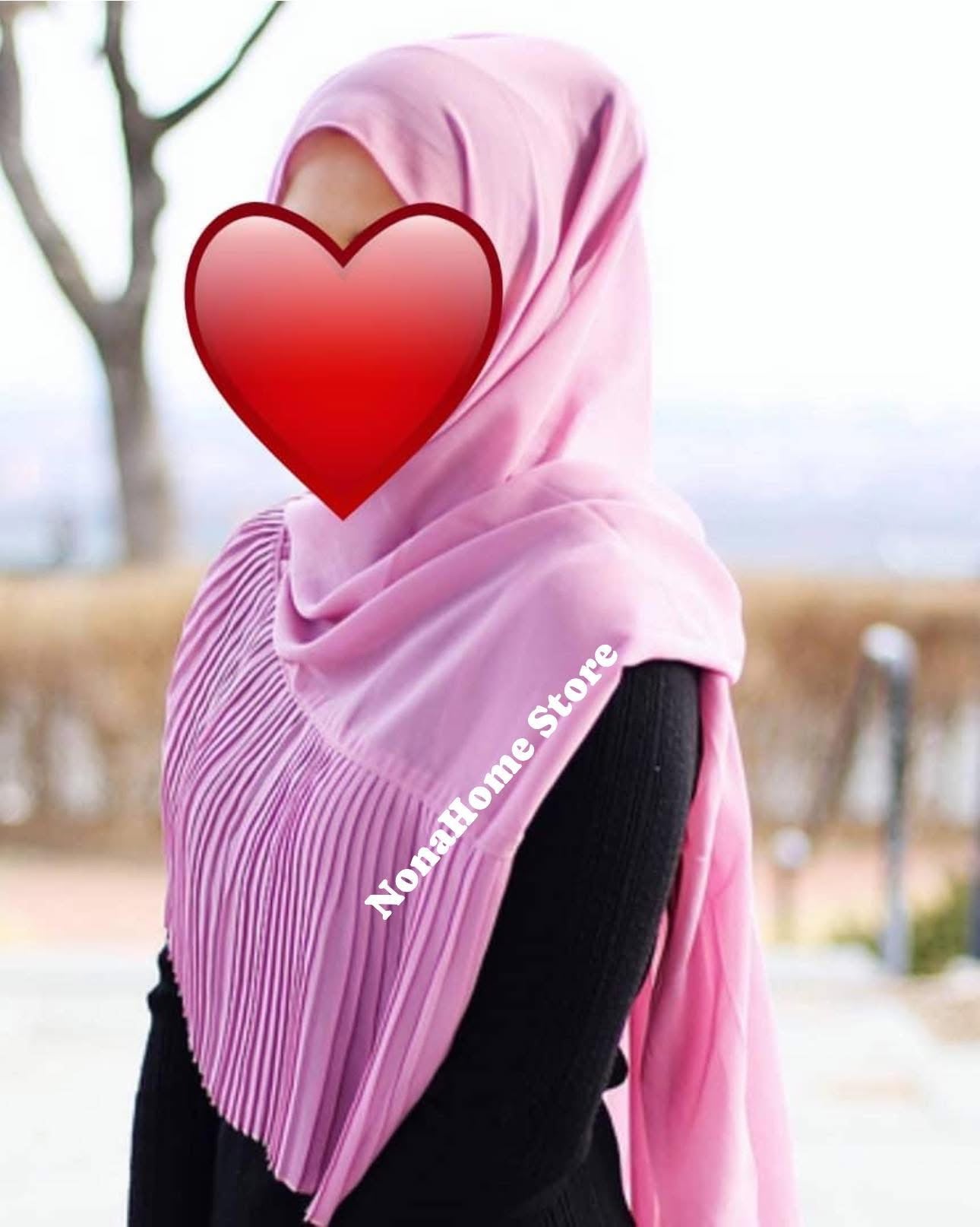 Chiffon Scarves with pleated end