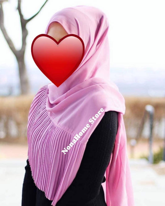 Chiffon Scarves with pleated end