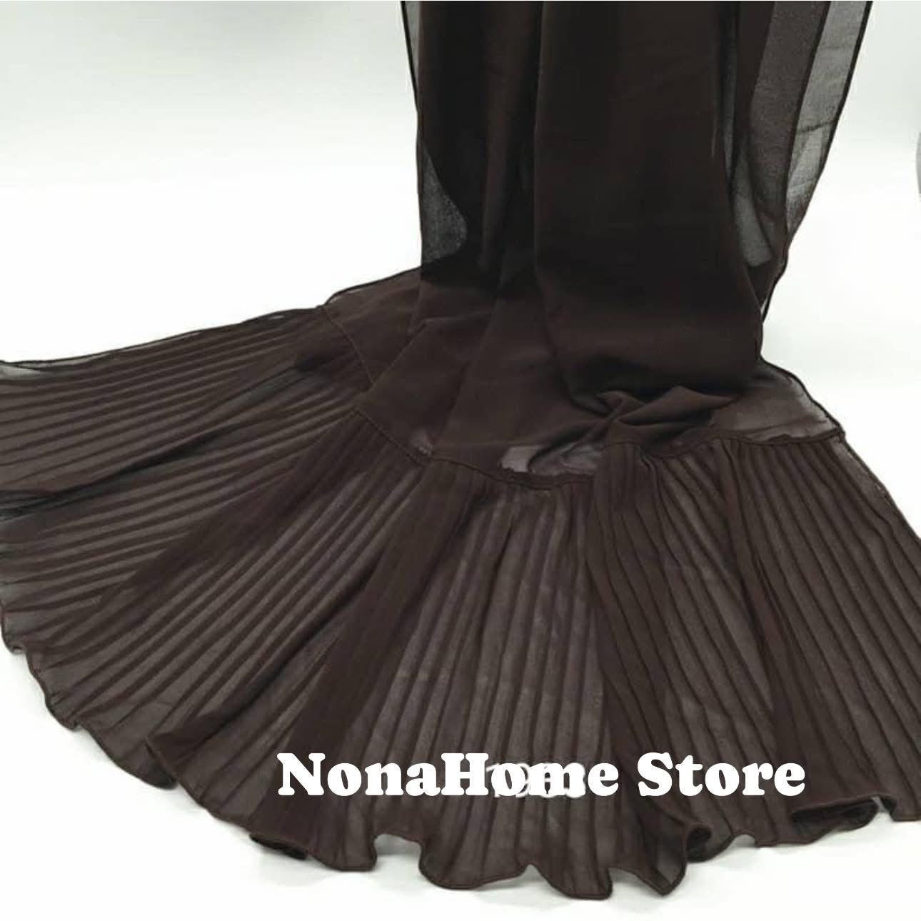 Chiffon Scarves with pleated end