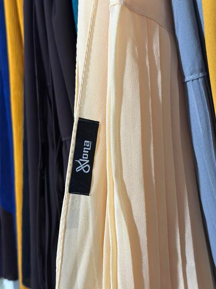 Chiffon Scarves with pleated end