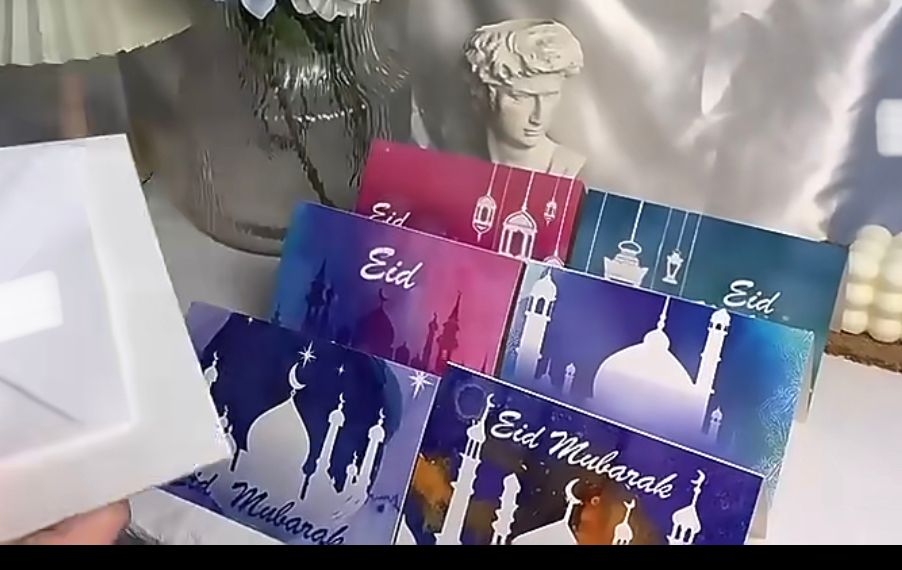 Eid Mubarak Greeting Card Set (6 Cards/ Pack)