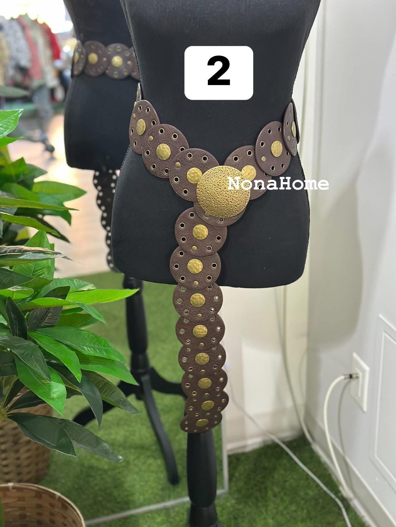 Handmade Bohemian Leather Waist Belt with Vintage Brass Accents β Festival & Statement Fashion Belt