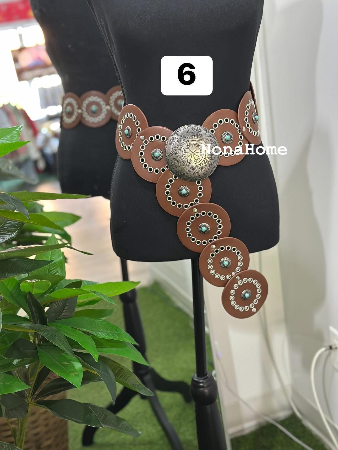 Handmade Bohemian Leather Waist Belt with Vintage Brass Accents β Festival & Statement Fashion Belt