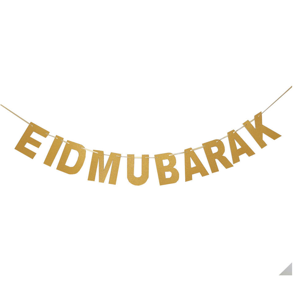 Eid Mubarak Glitter Paper Banner