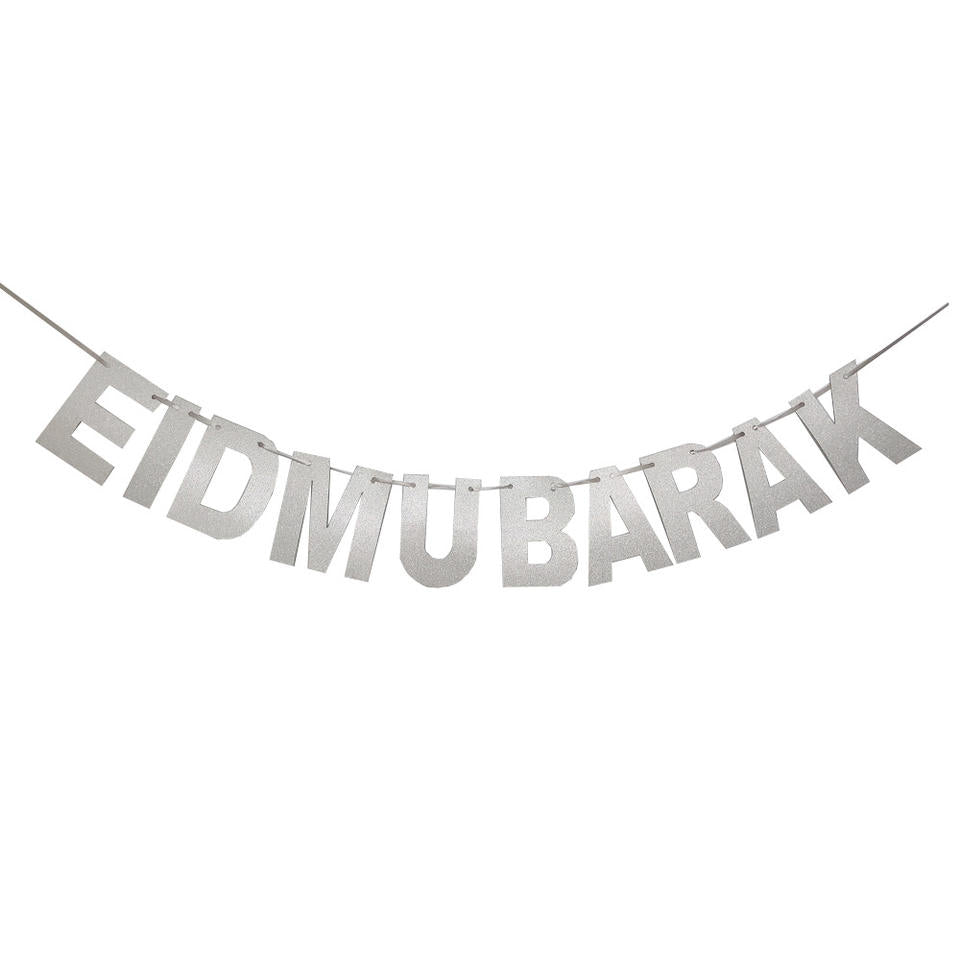Eid Mubarak Glitter Paper Banner