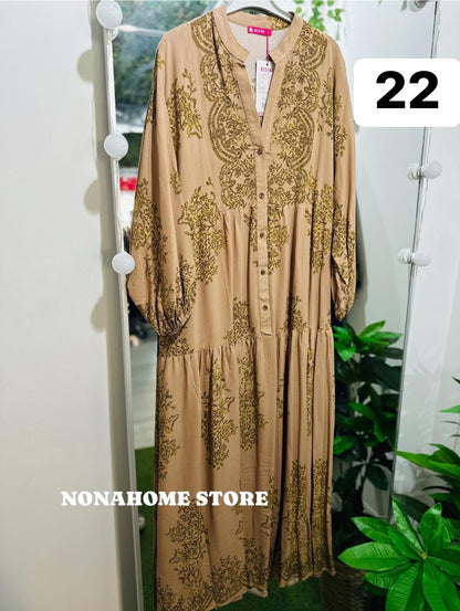 Printed Wide Summer Dress
