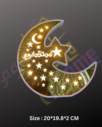 Crescent Decoration with lights