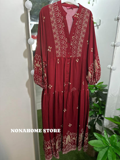 Printed Wide Summer Dress
