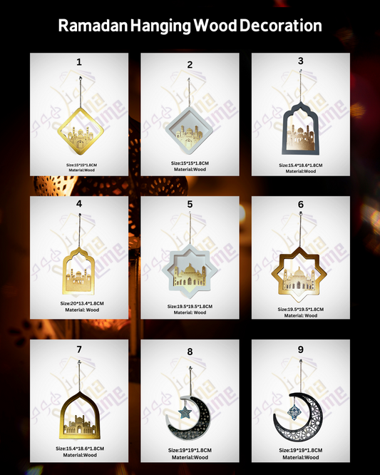 Ramadan Hanging Wood Decoration