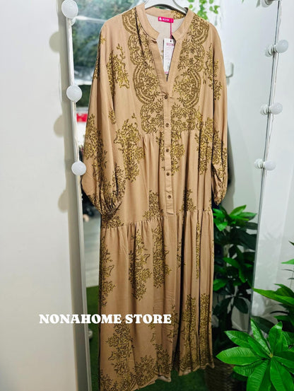 Printed Wide Summer Dress