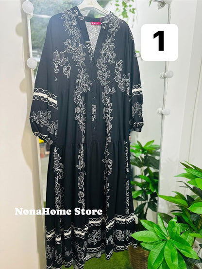 Printed Wide Summer Dress