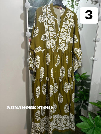 Printed Wide Summer Dress