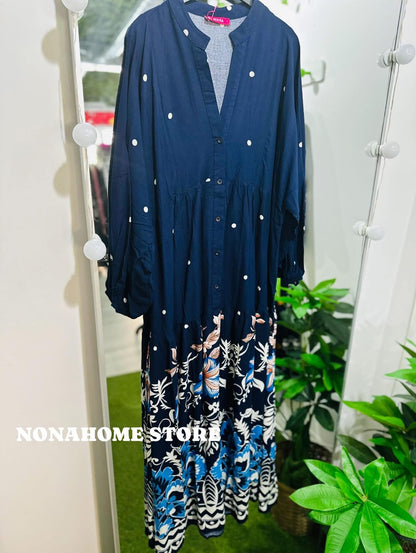 Printed Wide Summer Dress