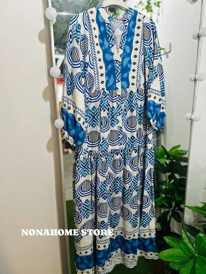 Printed Wide Summer Dress