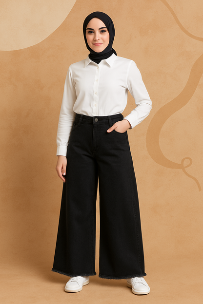 Wide Leg Casual Pants - Celina