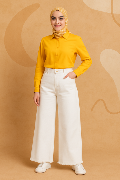 Wide Leg Casual Pants - Celina
