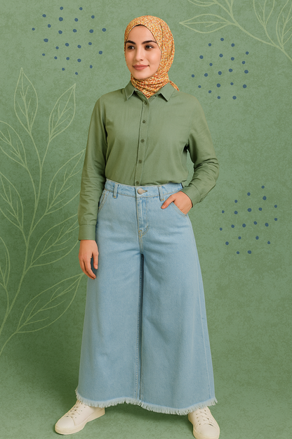 Wide Leg Casual Pants - Celina