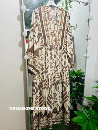 Printed Wide Summer Dress