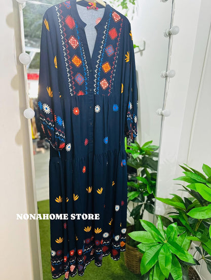 Printed Wide Summer Dress