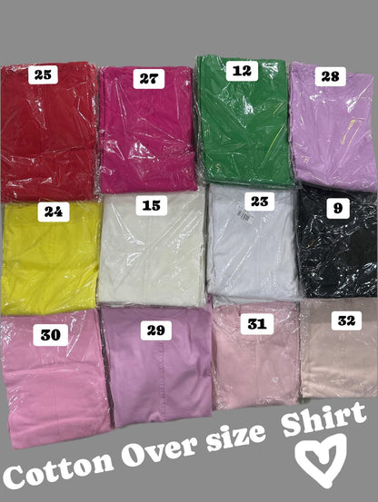 Cotton Over Size Shirt