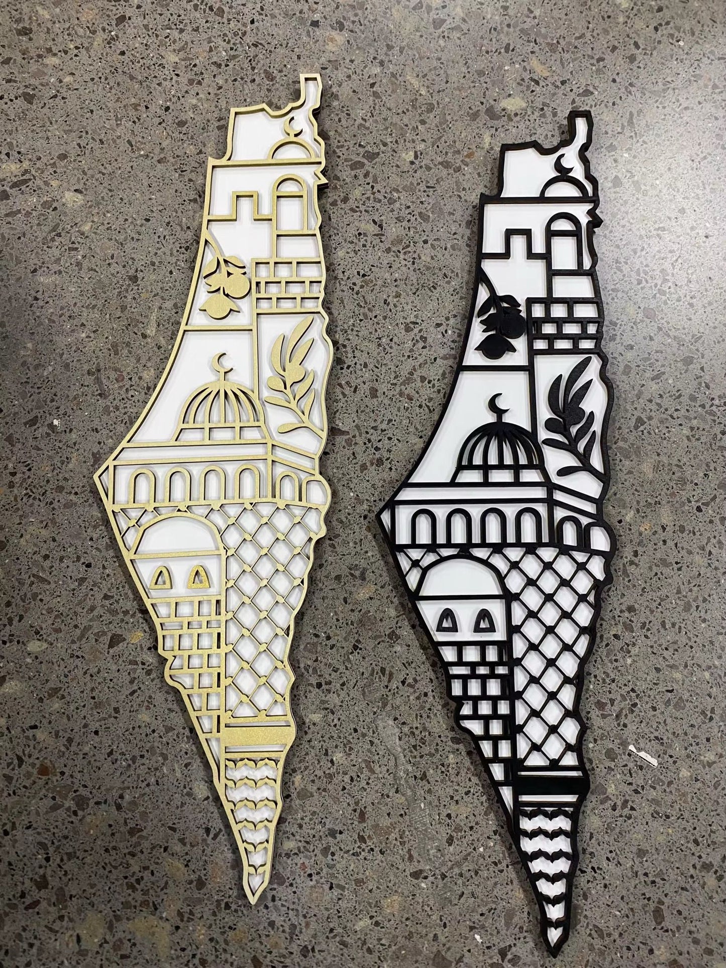 The Holy Land Map Decoration Art