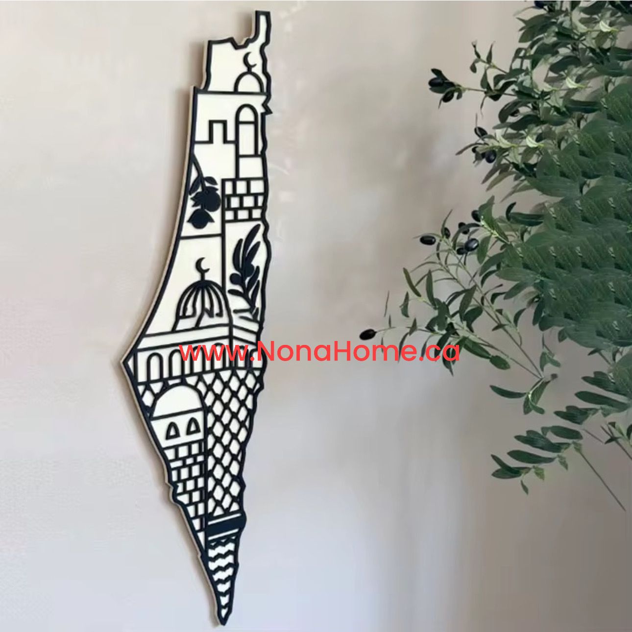 The Holy Land Map Decoration Art