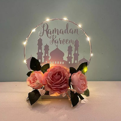 Ramadan Kareem Decoration lights with flowers