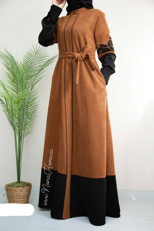 Suede Abaya