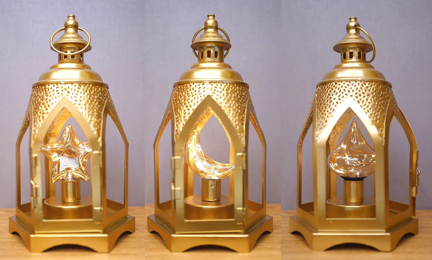 Lantern Gold With Led 2