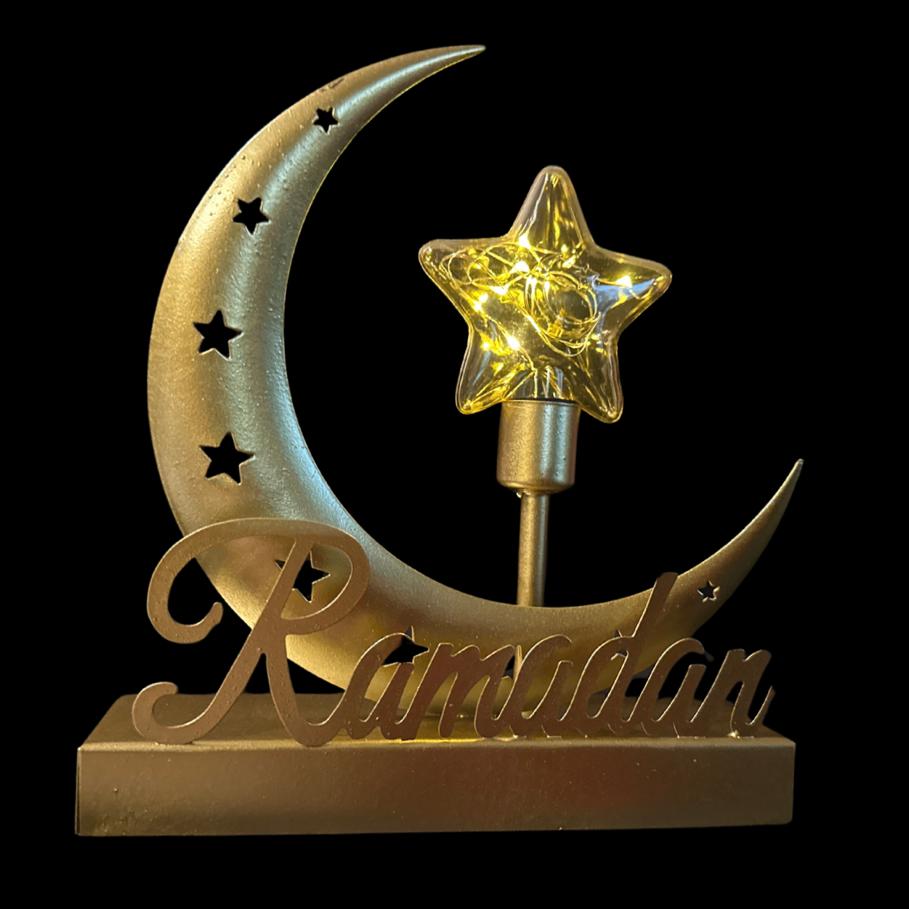 Table Ramadan Decoration Crescent with LED