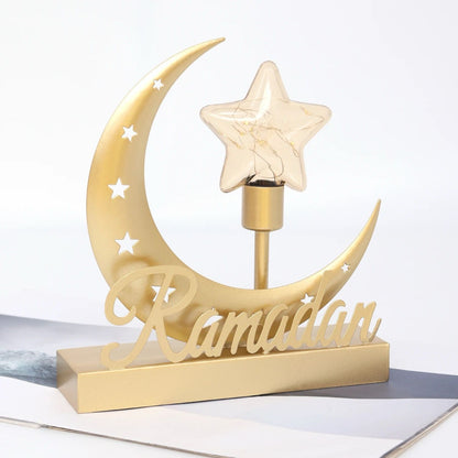 Table Ramadan Decoration Crescent with LED