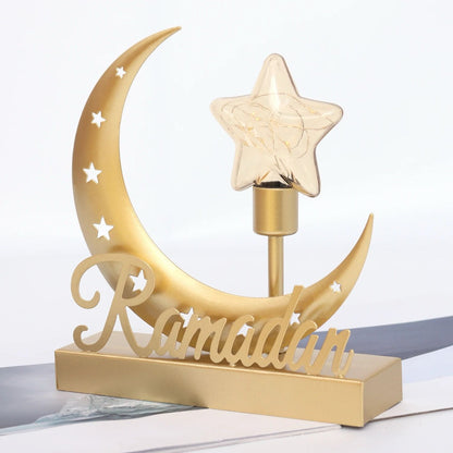 Table Ramadan Decoration Crescent with LED