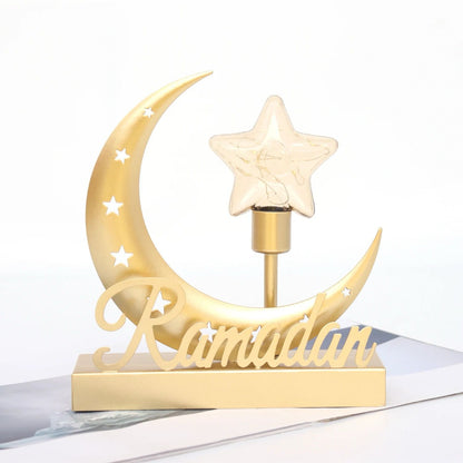 Table Ramadan Decoration Crescent with LED