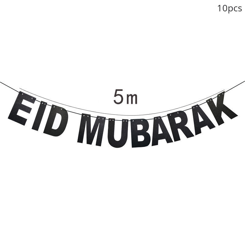 Eid Mubarak Glitter Paper Banner