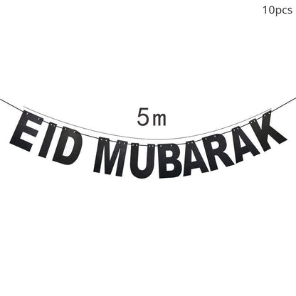 Eid Mubarak Glitter Paper Banner